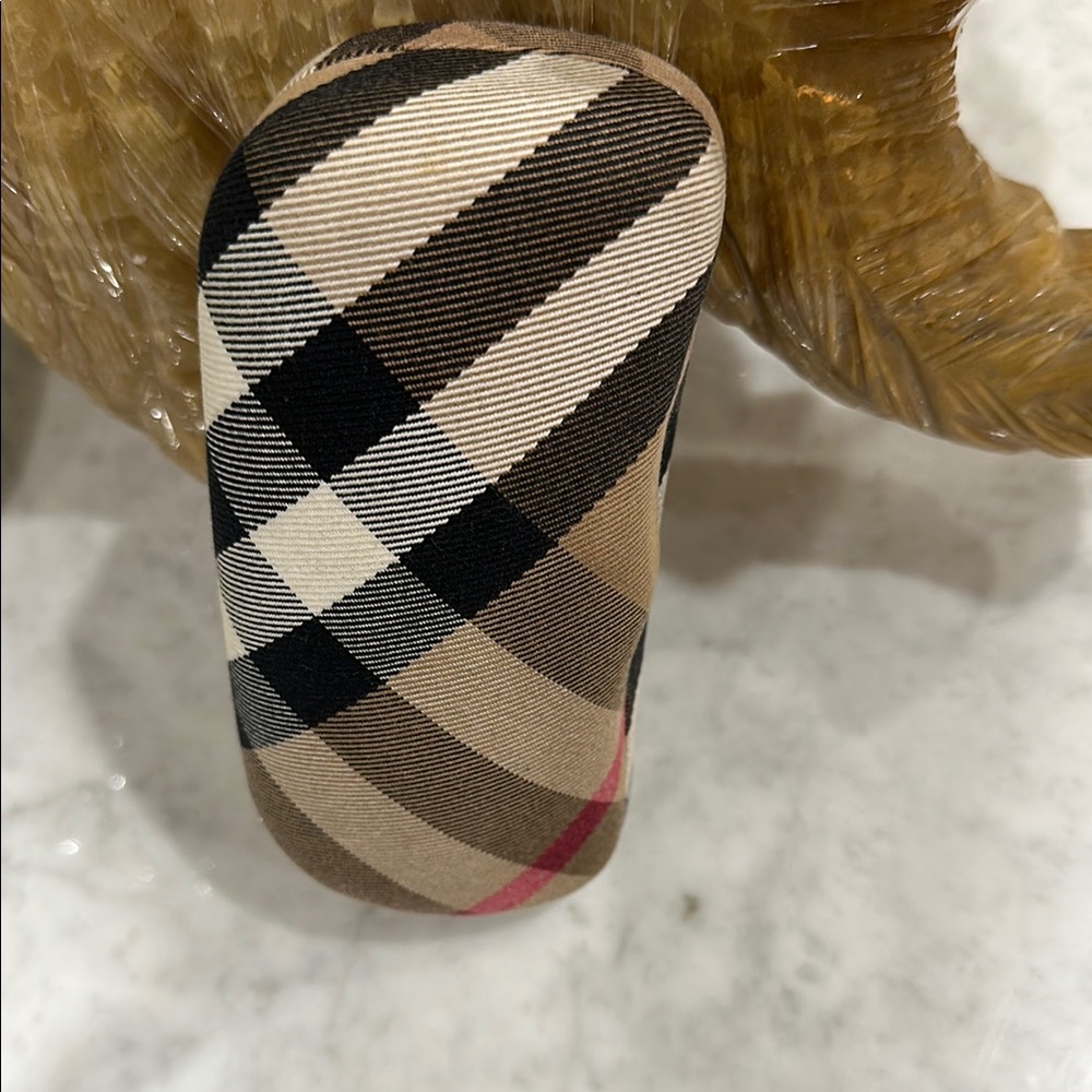 Burberry Checkered Eyeglass Case in Black, Tan, and Red - Picture 4 of 5